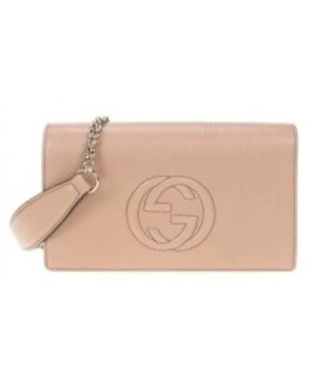 商品Gucci|Gucci Beige Leather Soho Women's Crossbody Bag 598211 A7M0G 2754,价格¥9426,第1张图片