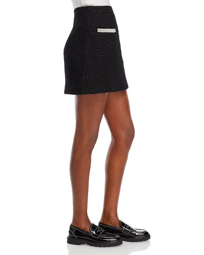商品AQUA|Embellished Tweed Mini Skirt - 100% Exclusive,价格¥560,第6张图片详细描述