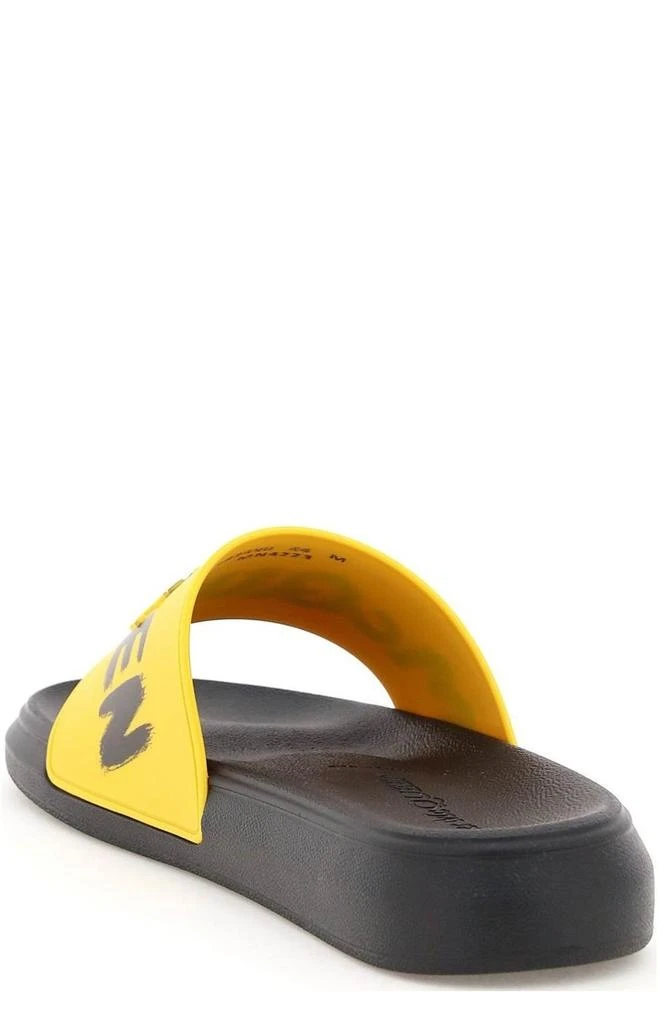 商品Alexander McQueen|Alexander McQueen Graffiti Logo Open-Toe Slides,价格¥1475,第2张图片详细描述