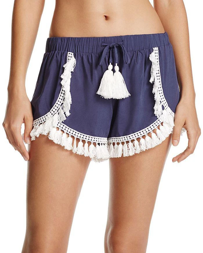 商品Surf Gypsy|Tassel Trim Swim Cover-Up Shorts,价格¥214,第1张图片