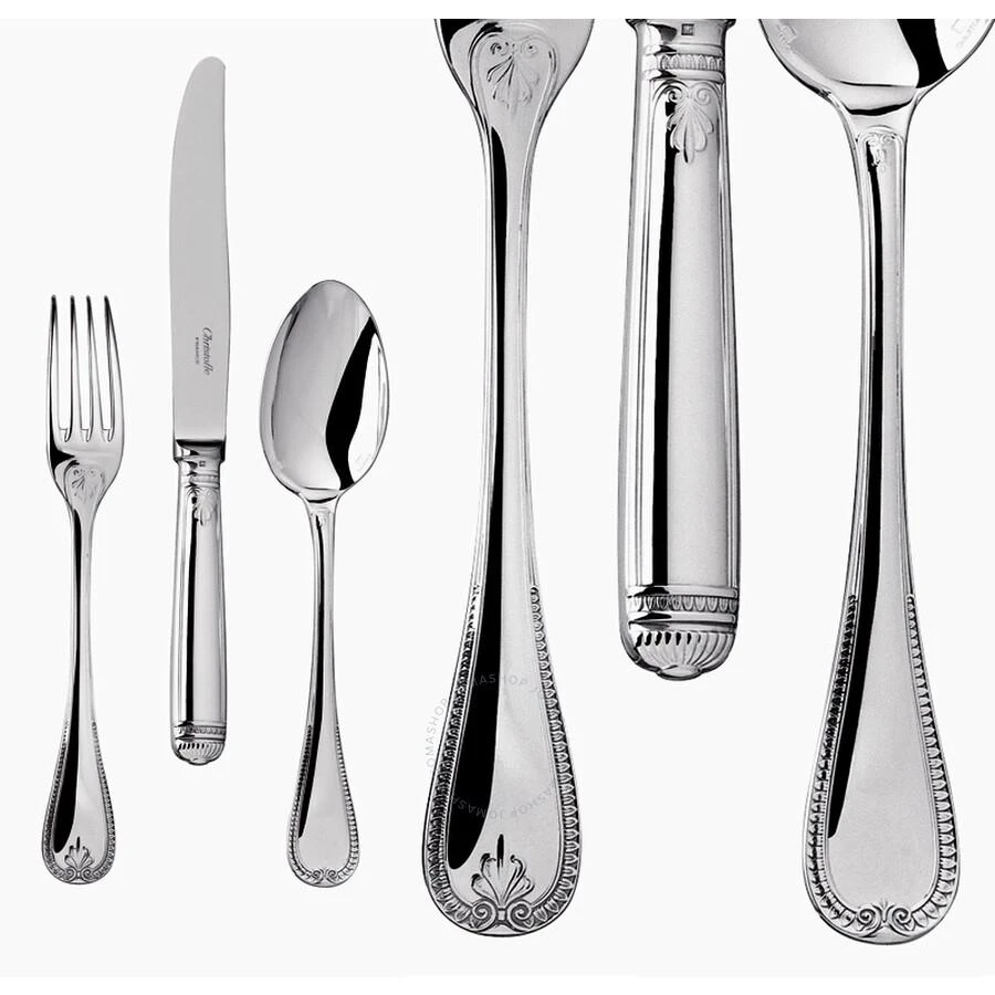 商品Christofle|Silver Plated Malmaison Salad Serving Spoon 0018-082,价格¥1538,第1张图片