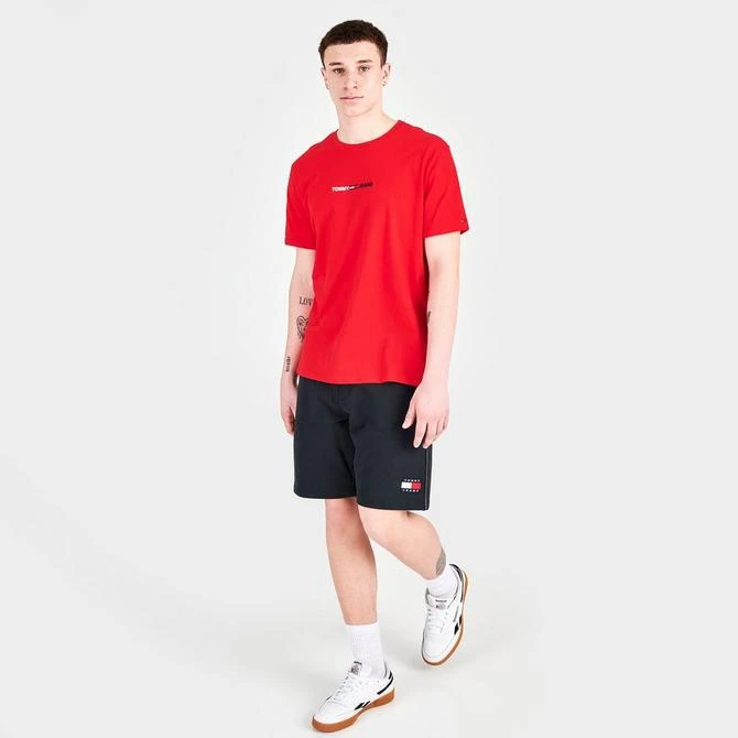 商品Tommy Hilfiger|Men's Tommy Jeans Linear Logo Short-Sleeve T-Shirt,价格¥149,第2张图片详细描述