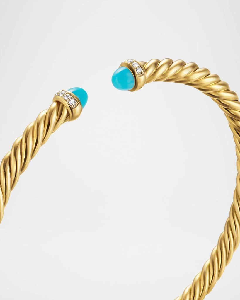 Modern Cablespira Bracelet in 18K Gold with Gemstones and Diamonds, 4mm 商品