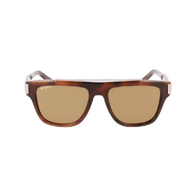 商品Salvatore Ferragamo|Brown Browline Unisex Sunglasses SF1032S 229 54,价格¥590,第1张图片