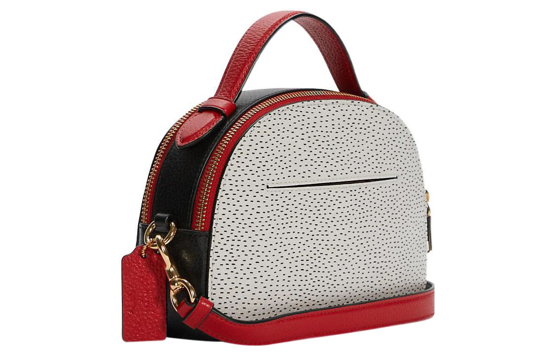 商品[国内直发] Coach|蔻驰 x Disney 迪士尼联名款 Serena Keith Haring 21 米老鼠卡通图案 鹅卵石皮革 手提单肩斜挎包 小号 女款 黑色拼白色,价格¥1406,第4张图片详细描述
