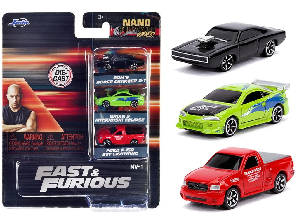 商品Jada|"Fast & Furious" 3 piece Set "Nano Hollywood Rides" Diecast Model Cars by,价格¥175,第1张图片