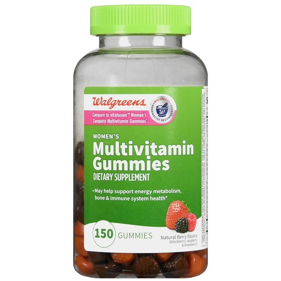 商品Walgreens|Women's Multivitamin Gummies (75 days) Natural Berry Flavor,价格¥97,第2张图片详细描述