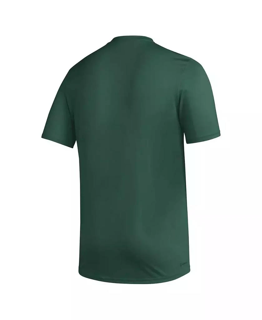 商品Adidas|Men's Green Distressed Miami Hurricanes Exit Velocity Baseball Pregame AEROREADY T-shirt,价格¥223,第3张图片详细描述
