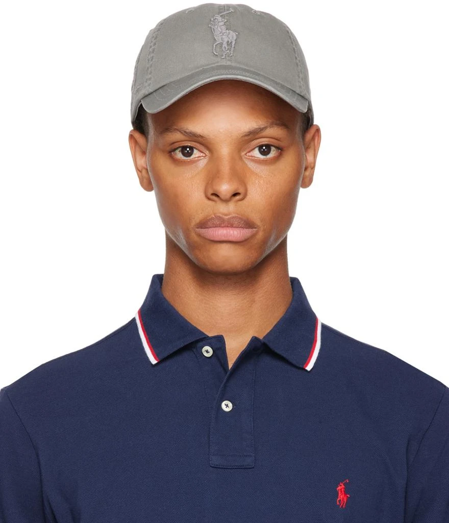 商品Ralph Lauren|Gray Big Pony Chino Ball Cap,价格¥182,第1张图片