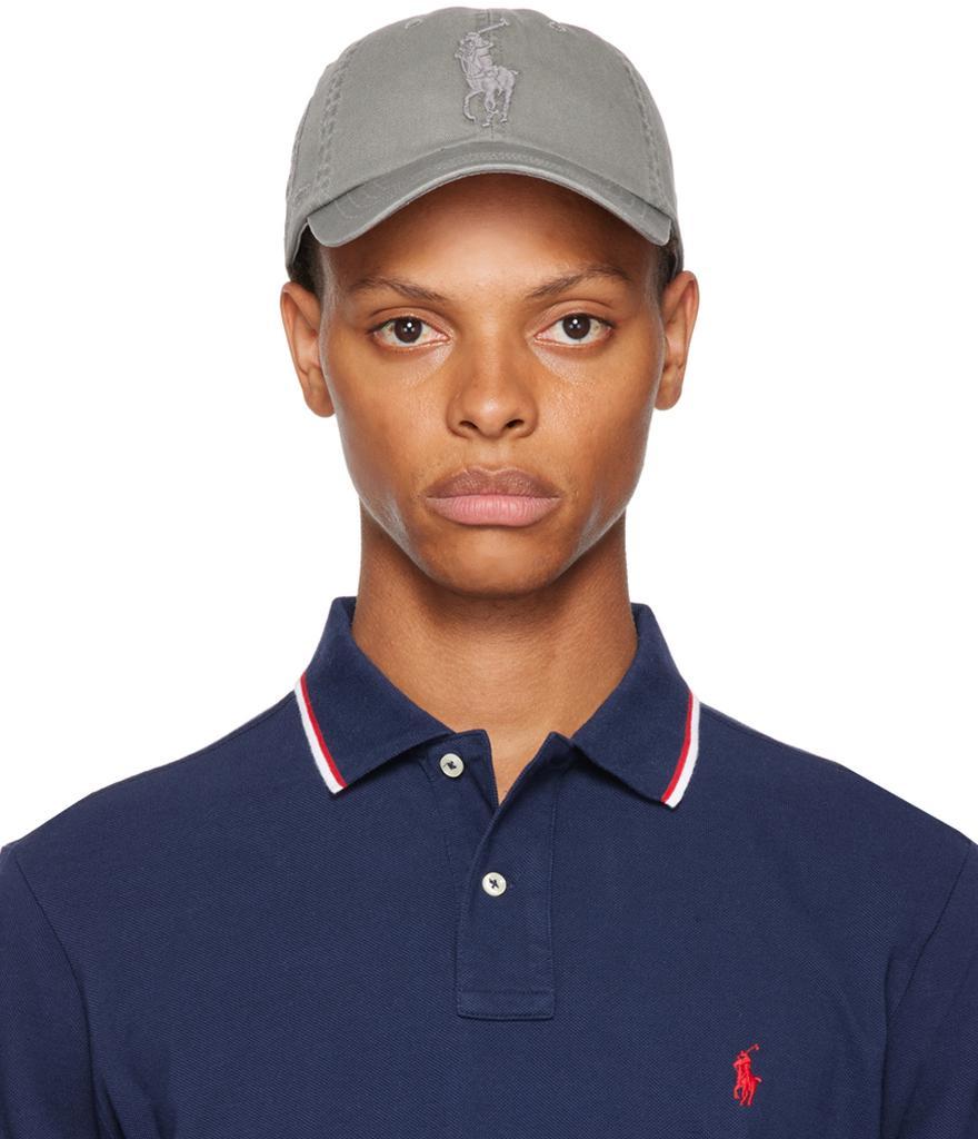 商品Ralph Lauren|Gray Big Pony Chino Ball Cap,价格¥161,第1张图片