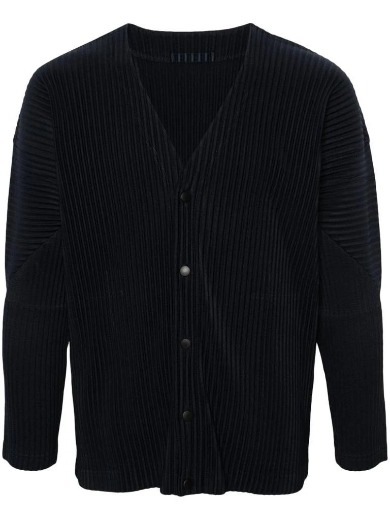 商品Issey Miyake|ISSEY MIYAKE - V-neck Pleated Cardigan,价格¥3668,第1张图片