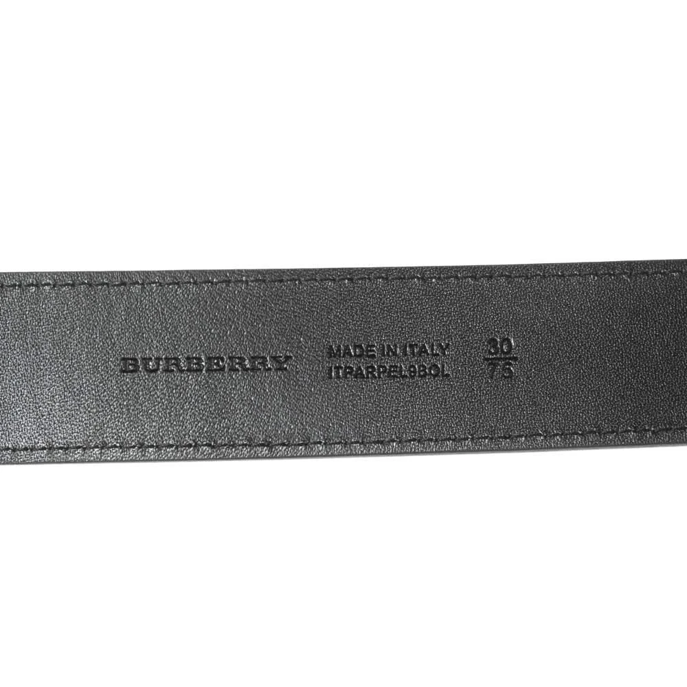 商品[二手商品] Burberry|Burberry Black/Grey Beat Check Coated Canvas Luke Belt 75CM,价格¥2823,第5张图片详细描述