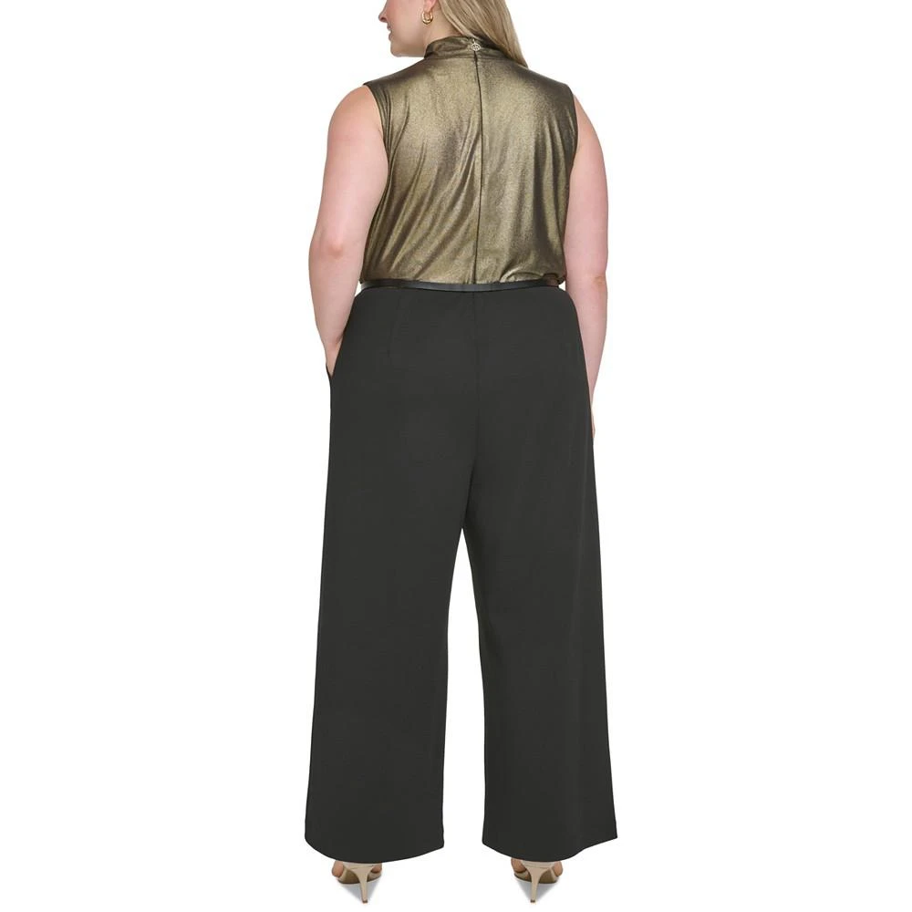 商品Tommy Hilfiger|Plus Size Metallic-Bodice Wide-Leg Jumpsuit,价格¥658,第2张图片详细描述