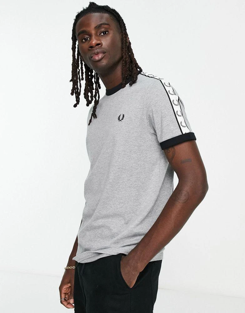 商品Fred Perry|Fred Perry unisex ringer t-shirt in steel marl,价格¥448,第1张图片