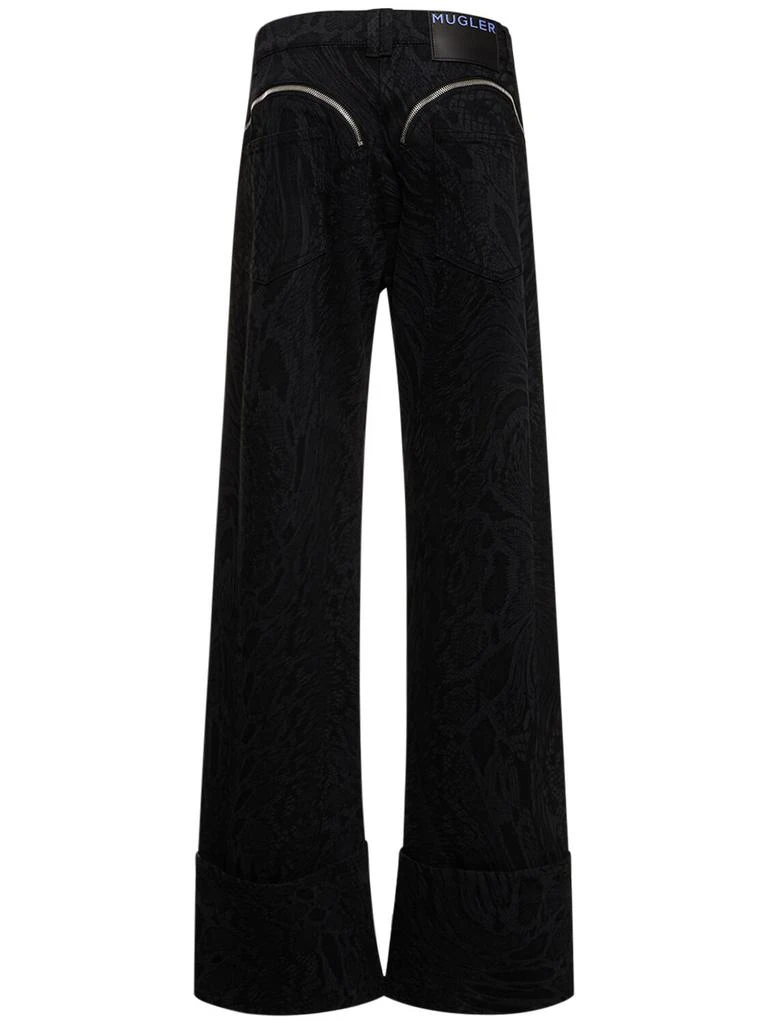 商品Mugler|Laser Snake Denim High Rise Zip Jeans,价格¥11239,第4张图片详细描述