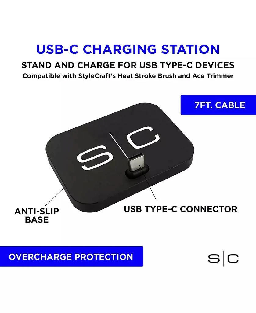 USB-C Portable Charging Station Stand For Hair Clippers, Trimmers, Shavers, and Type-C Phone Ports 商品