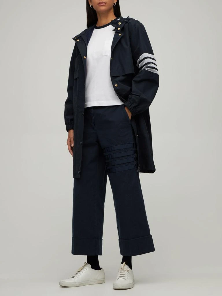 商品Thom Browne|Cotton Twill Grosgrain Bars Crop Pants,价格¥2552,第1张图片详细描述