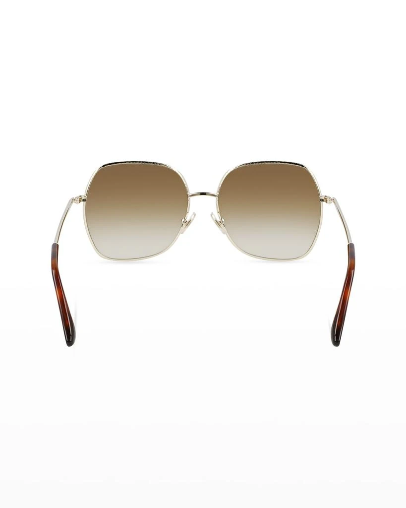 商品Victoria Beckham|Oversized Square Hammered Metal Sunglasses,价格¥3301,第5张图片详细描述
