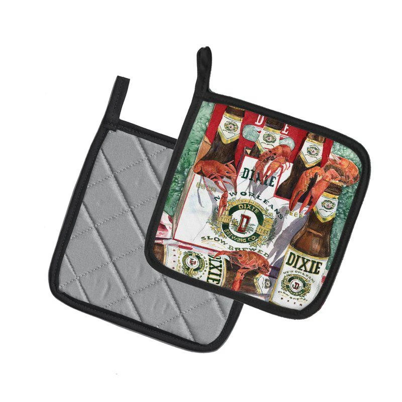 商品Caroline's Treasures|Dixie Beer and Crawfish New Orleans Pair of Pot Holders,价格¥170,第2张图片详细描述
