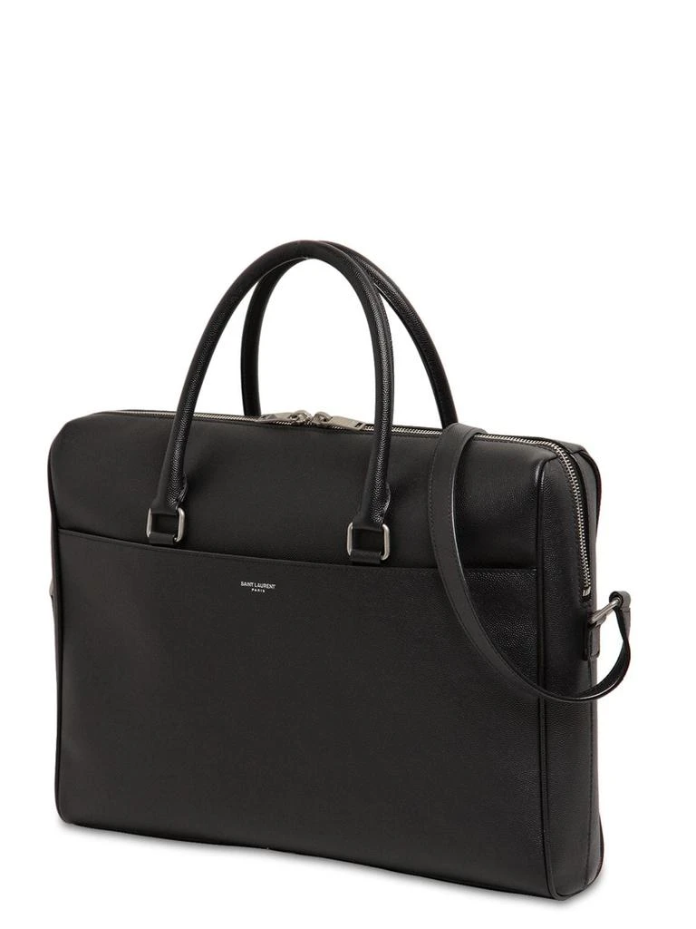 商品Yves Saint Laurent|Grained Leather Briefcase,价格¥11919,第3张图片详细描述