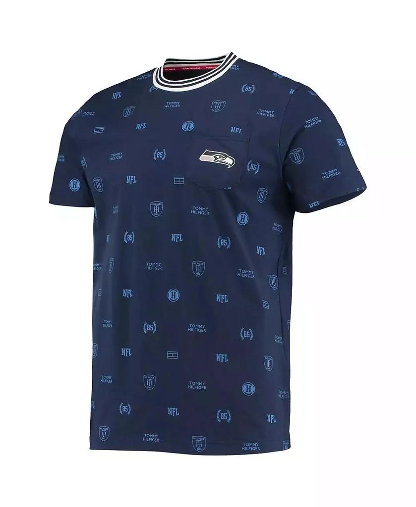 商品Tommy Hilfiger|Men's College Navy Seattle Seahawks Essential Pocket T-shirt,价格¥269,第2张图片详细描述