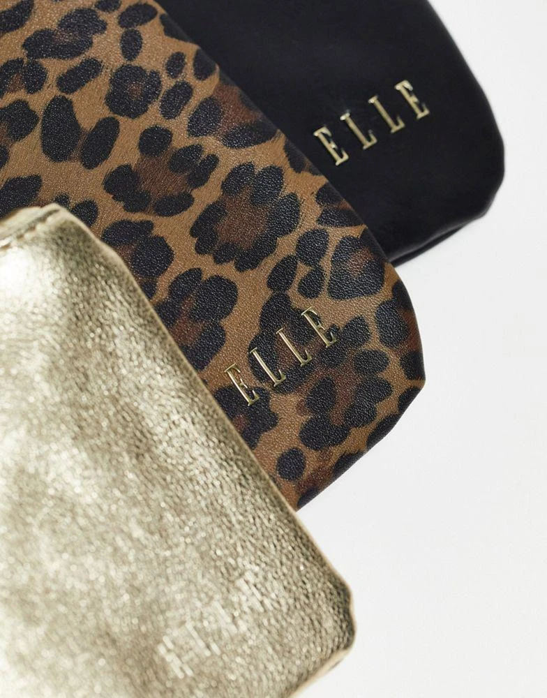 商品Elle|Elle trio logo cosmetics make up bags in multi,价格¥246,第3张图片详细描述