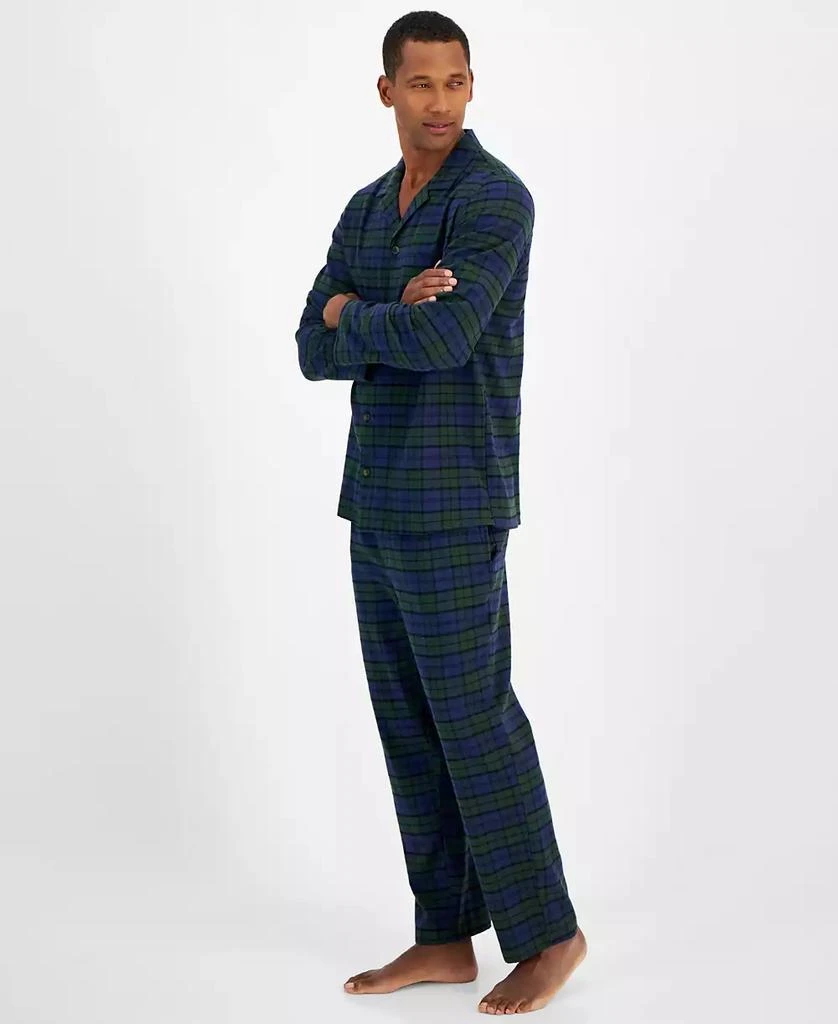 商品Club Room|Men's 2-Pc. Sato Plaid Flannel Pajama Set, Created for Macy's,价格¥184,第3张图片详细描述