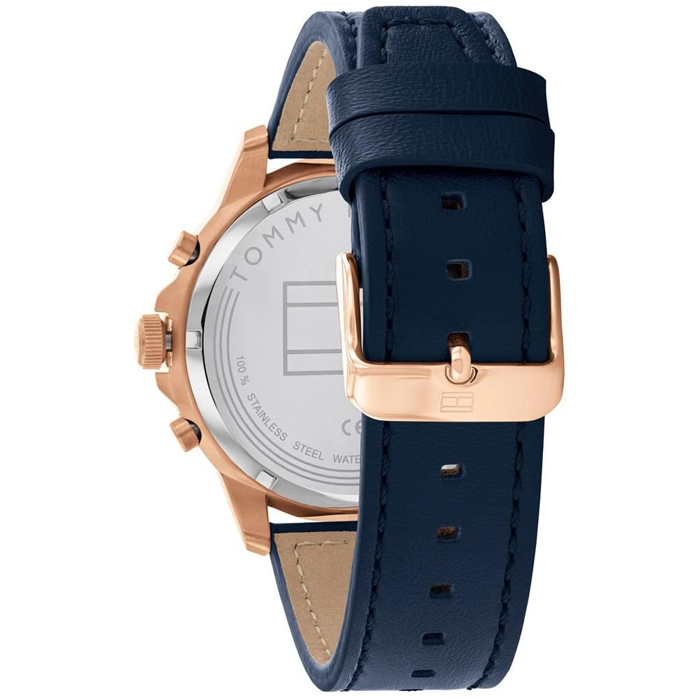 商品Tommy Hilfiger|Men's Navy Leather Strap Watch 44mm,价格¥1300,第3张图片详细描述