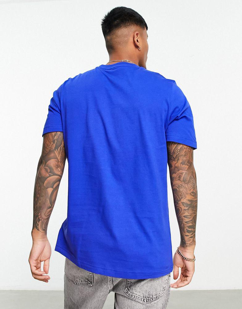 adidas Originals Trefoil Essentials logo t-shirt in blue商品第3张图片规格展示