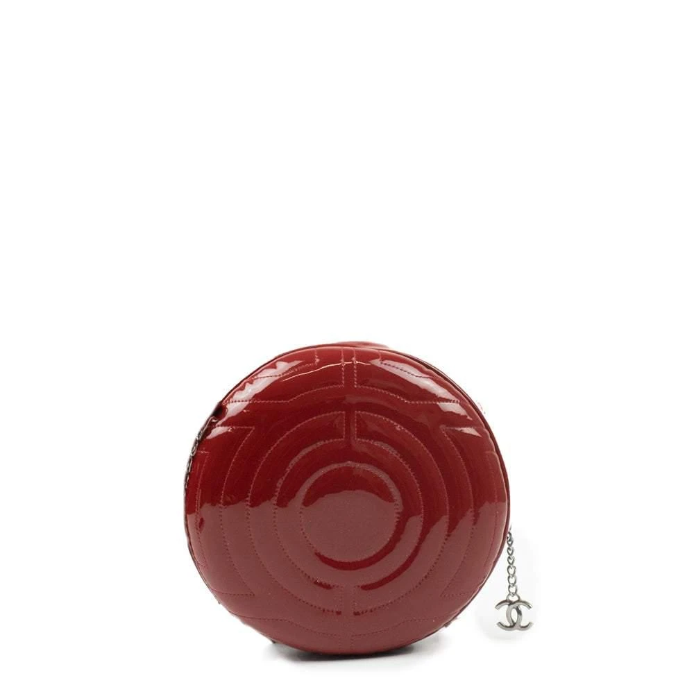 商品[二手商品] Chanel|Chanel Red Round Patent Leather Shoulder Bag,价格¥16776,第3张图片详细描述