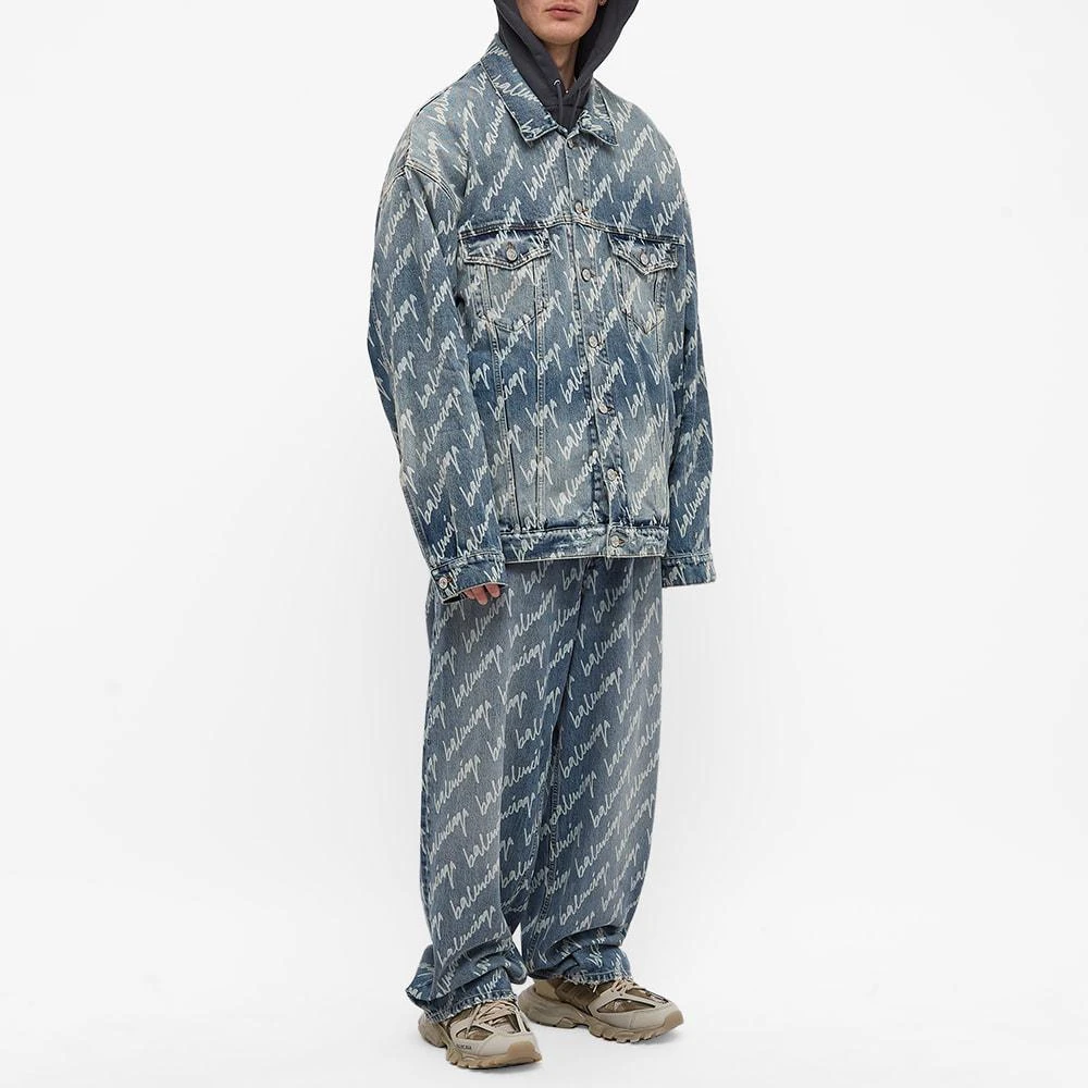 商品Balenciaga|Balenciaga Script Logo Oversized Denim Jacket,价格¥10273,第4张图片详细描述