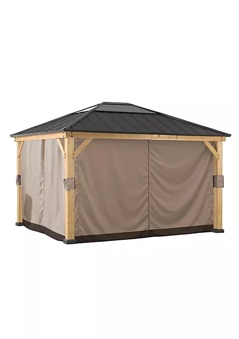 商品Sunjoy|Universal Curtains And Mosquito Netting For 11 Ft. %C3%9713 Ft. Wood Framed Gazebos,价格¥1856,第2张图片详细描述