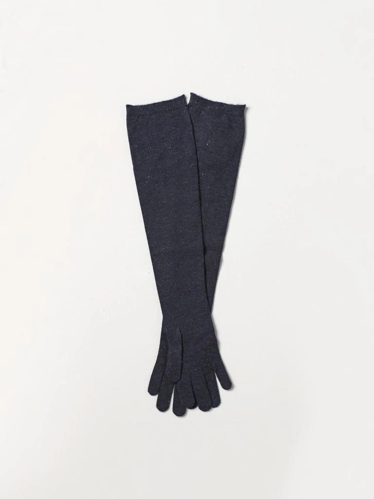 商品Brunello Cucinelli|Brunello Cucinelli long gloves in cashmere and lurex,价格¥2612,第1张图片