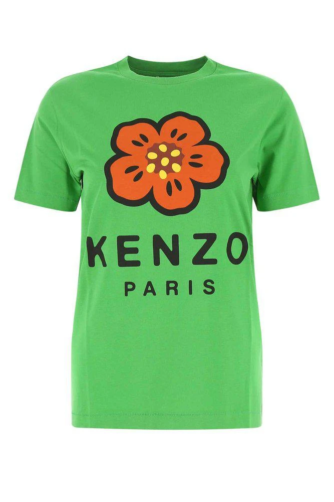 商品Kenzo|Kenzo Boke Flower Logo Print Crewneck T-Shirt,价格¥691,第1张图片