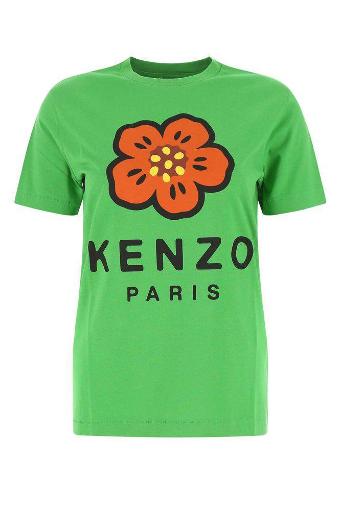 商品Kenzo|Kenzo Boke Flower Logo Print Crewneck T-Shirt,价格¥630,第1张图片