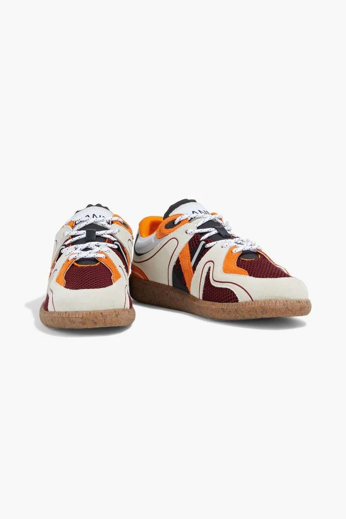 商品Ganni|Suede, smooth leather and mesh sneakers,价格¥374,第2张图片详细描述