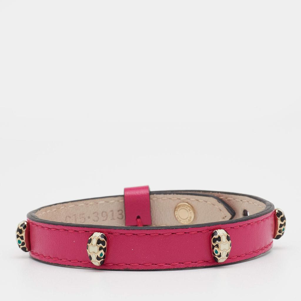 Bvlgari Serpenti Forever Pink Leather Bracelet商品第1张图片规格展示