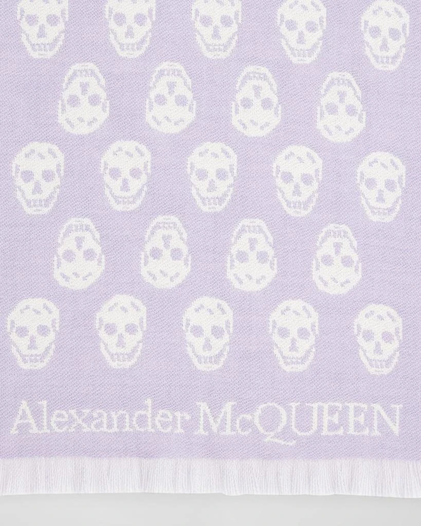 商品Alexander McQueen|Reversible Skull-Print Wool Scarf,价格¥1476,第4张图片详细描述