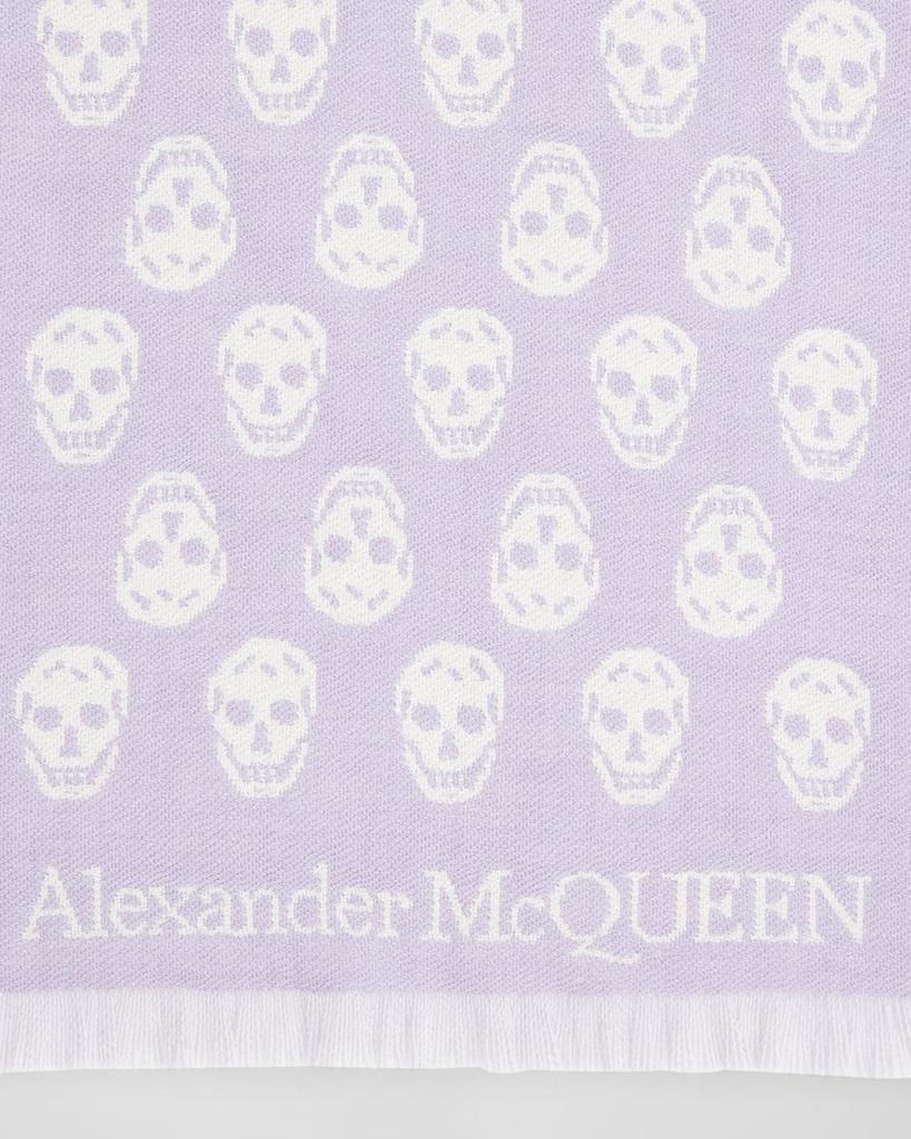 商品Alexander McQueen|Reversible Skull-Print Wool Scarf,价格¥1879,第6张图片详细描述