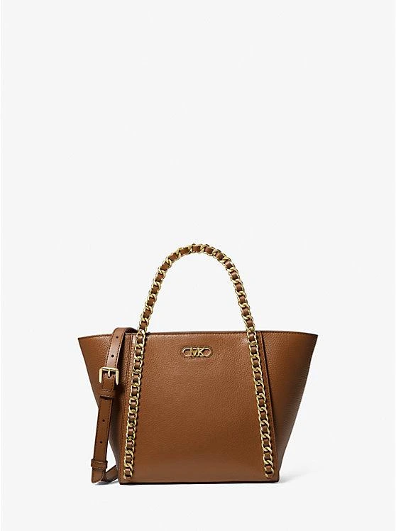 商品Michael Kors|Westley Small Pebbled Leather Chain-Link Tote Bag,价格¥1120,第1张图片