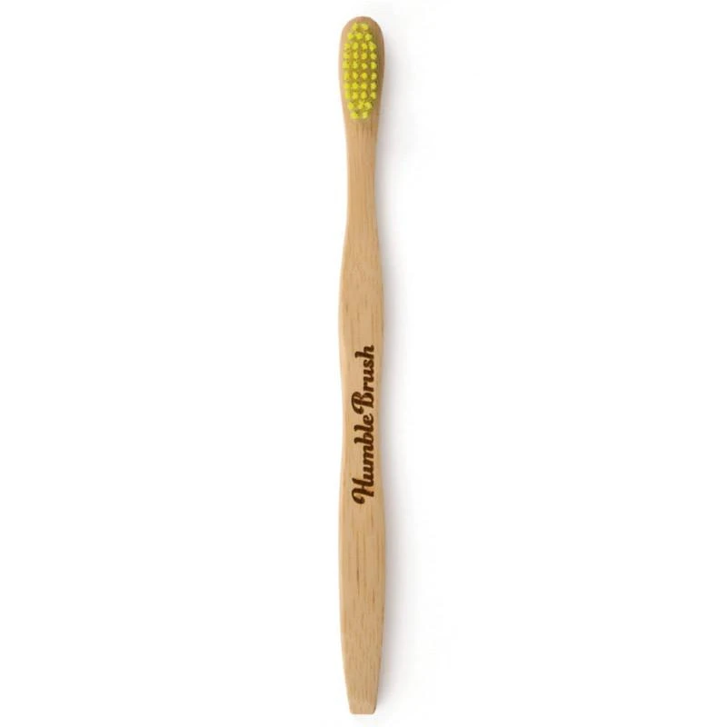 商品The Humble Co|Medium soft bamboo toothbrush in yellow,价格¥61,第2张图片详细描述