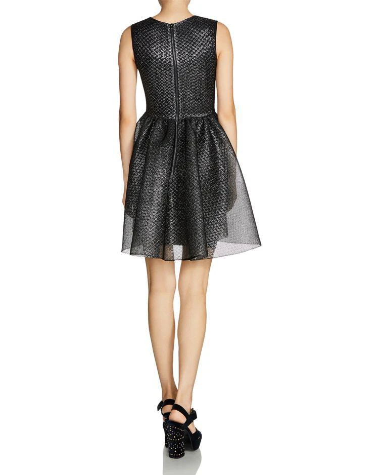 商品Maje|Rider Metallic Fit-and-Flare Mini Dress,价格¥1392,第2张图片详细描述