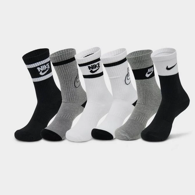 商品NIKE|Kids' Nike Everyday Cushioned Crew Socks (6-Pack),价格¥134,第1张图片