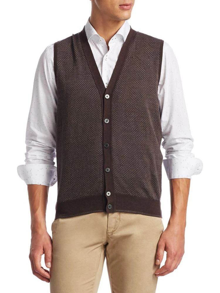 商品Saks Fifth Avenue|COLLECTION Diamond Merino Wool Vest,价格¥668,第1张图片