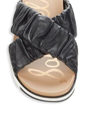 商品Sam Edelman|Aida Ruched Crossover Leather Sandals,价格¥113,第5张图片详细描述
