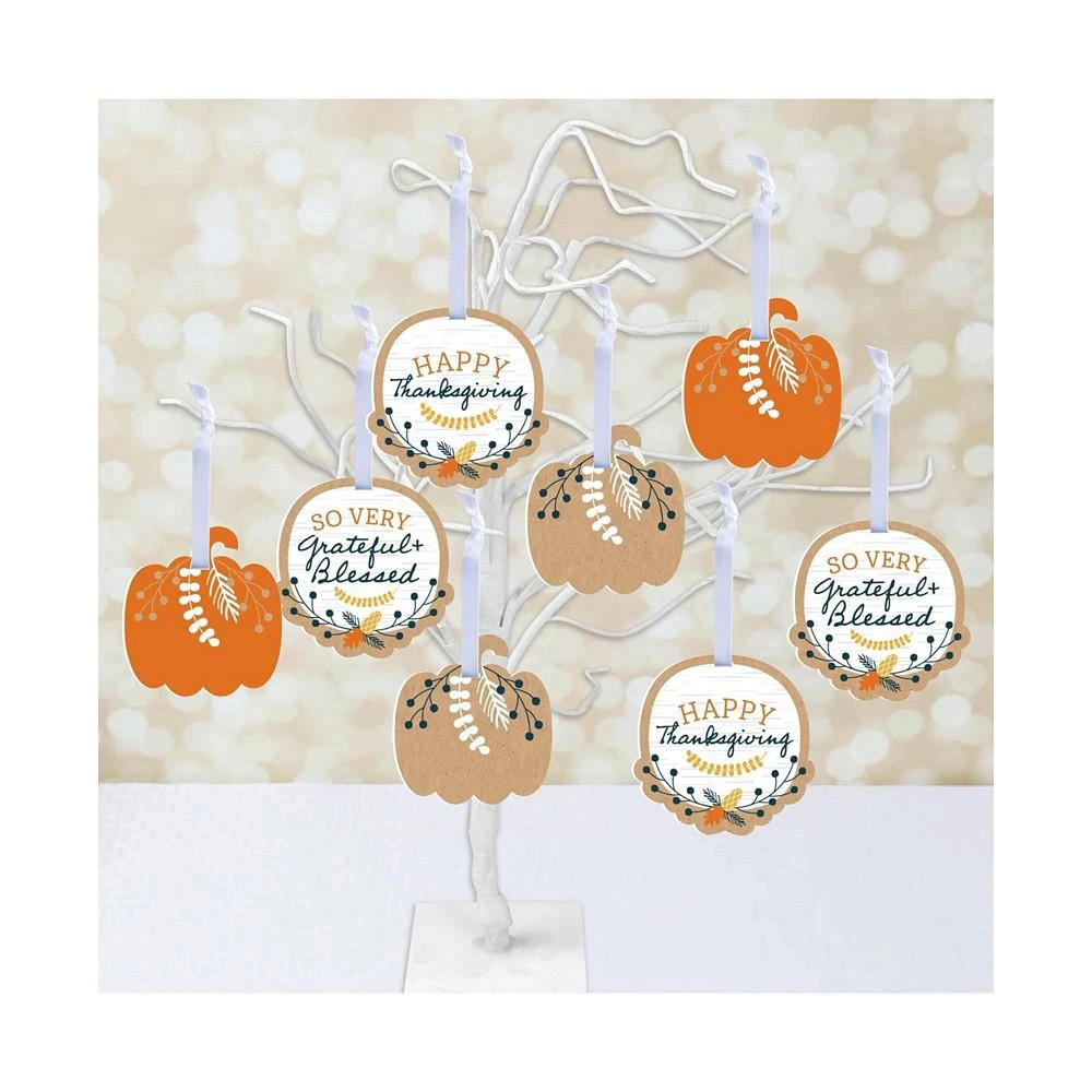 商品Big Dot of Happiness|Happy Thanksgiving - Fall Harvest Decorations - Tree Ornaments - Set of 12,价格¥156,第2张图片详细描述