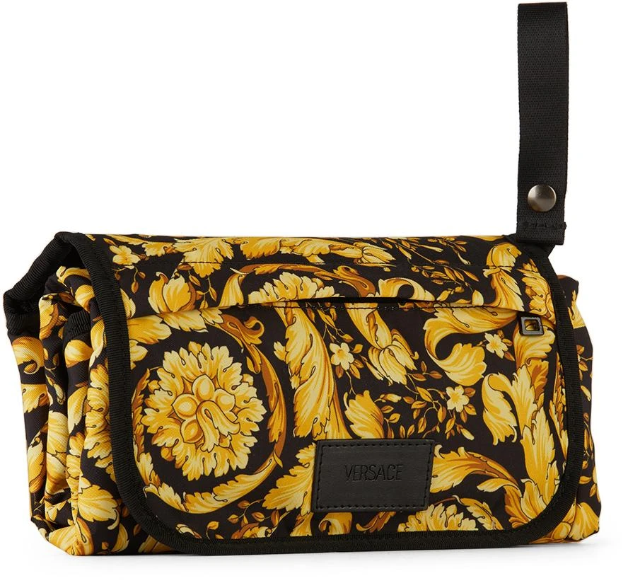 商品Versace|Baby Black & Gold Barocco Portable Changing Mat,价格¥920,第2张图片详细描述
