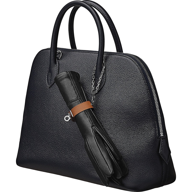 预订款1-2周 HERMES/爱马仕 21年春夏新款 女士金色Kelly银扣环挂饰小牛皮手套夹H201008G37商品第2张图片规格展示