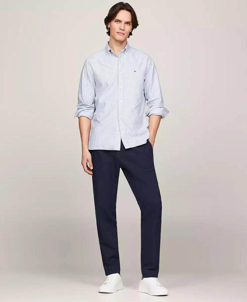 商品Tommy Hilfiger|Men's Regular-Fit Striped Heritage Oxford Long-Sleeve Shirt,价格¥593,第2张图片详细描述