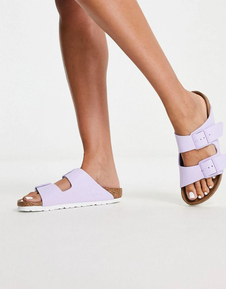 商品Birkenstock|Birkenstock Arizona flat sandals in vegan lavender fog,价格¥737,第3张图片详细描述